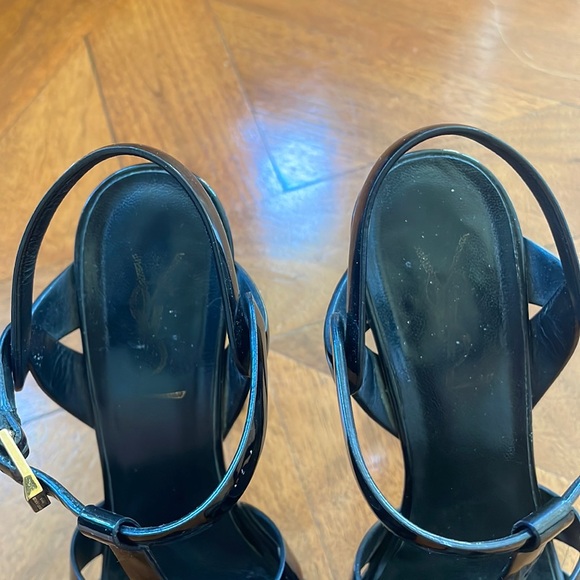 Saint Laurent Tribute Patent Platform Sandals - Picture 6 of 9